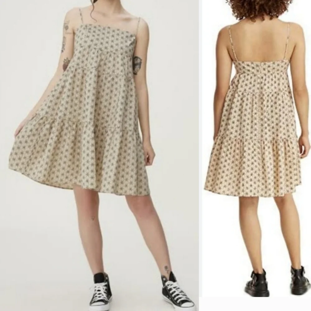 LEVI'S  Women's Casual Tan/Black Spaghetti Strap Dress Size XL